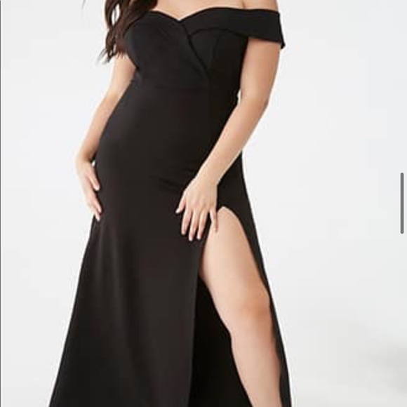 Forever 21 Dresses & Skirts - PLUS Off-The-Shoulder Black Dress